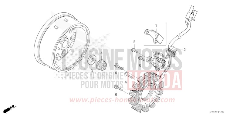 GENERATOR/SCHWUNGRAD von MSX GROM A GAYETY RED (R310) von 2021